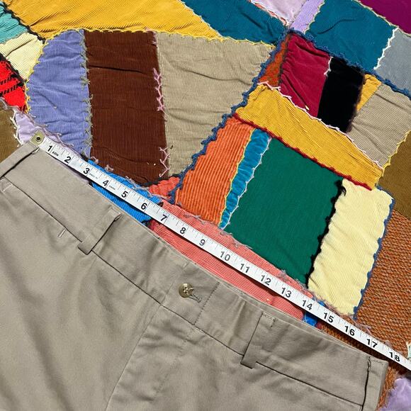 Vintage Bills Khakis Red Blanket Lined Beige Dress Pants 36Wx29L - Picture 6 of 7